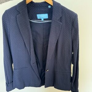 Draper James Textured Navy Blazer
